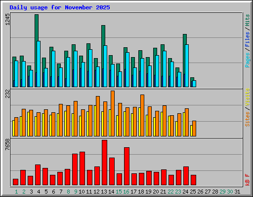 Daily usage for November 2025