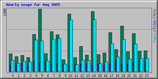 Hourly usage for May 2025