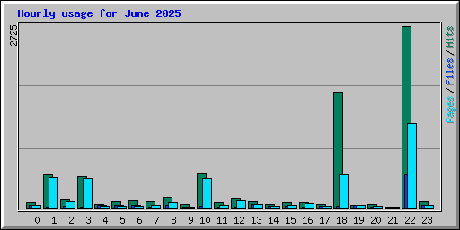 Hourly usage for June 2025