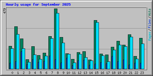 Hourly usage for September 2025