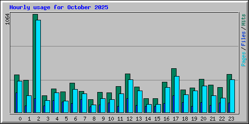 Hourly usage for October 2025