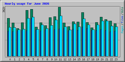 Hourly usage for June 2026