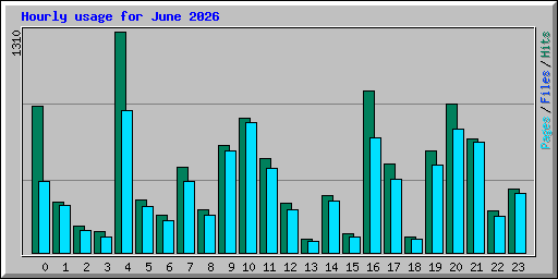 Hourly usage for June 2026