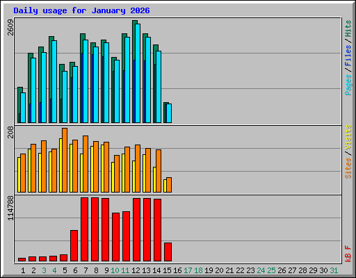 Daily usage for January 2026