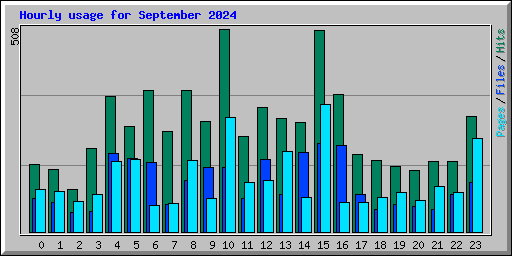 Hourly usage for September 2024