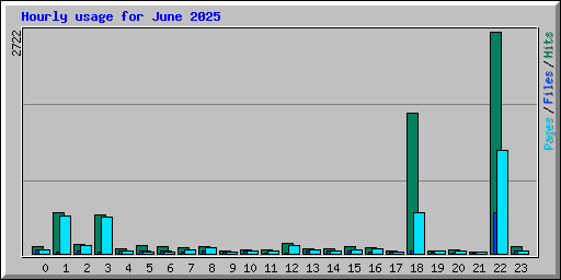 Hourly usage for June 2025