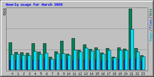 Hourly usage for March 2026