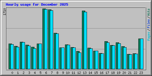 Hourly usage for December 2025