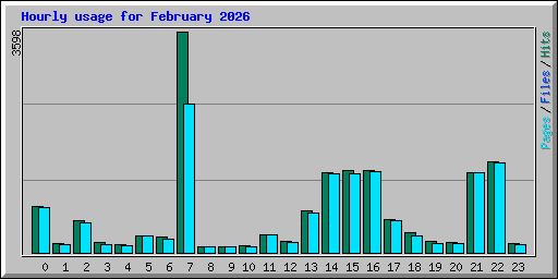 Hourly usage for February 2026
