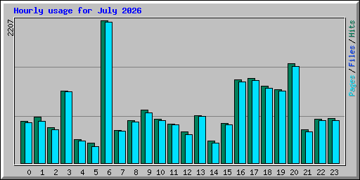 Hourly usage for July 2026
