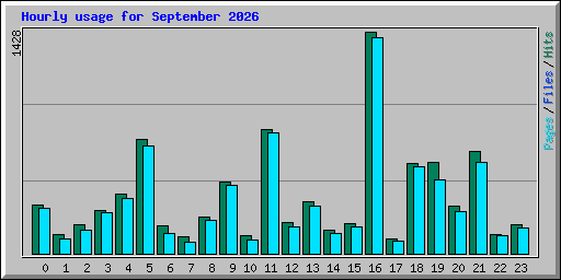 Hourly usage for September 2026